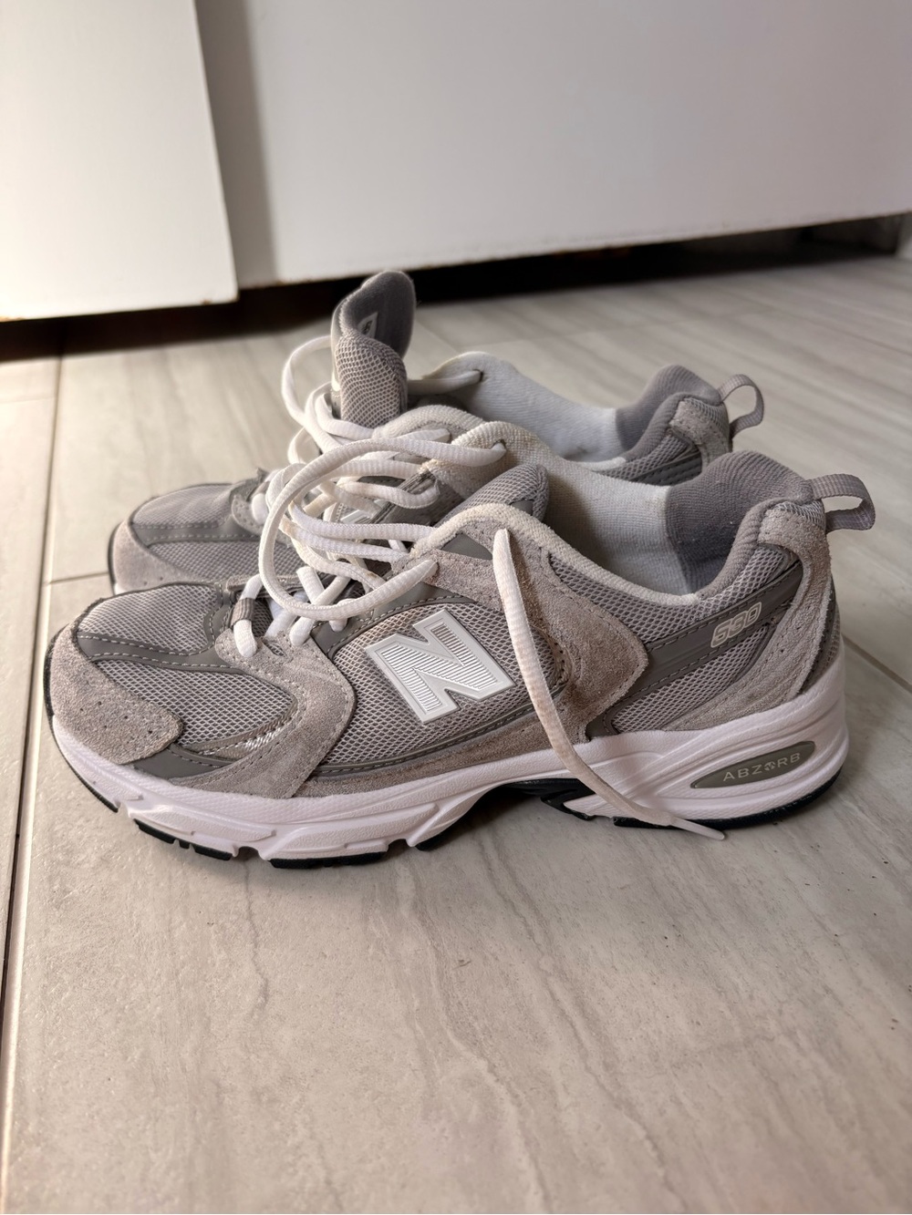 New Balance 530 sneakers in the "Raincloud" colorway women’s size 6